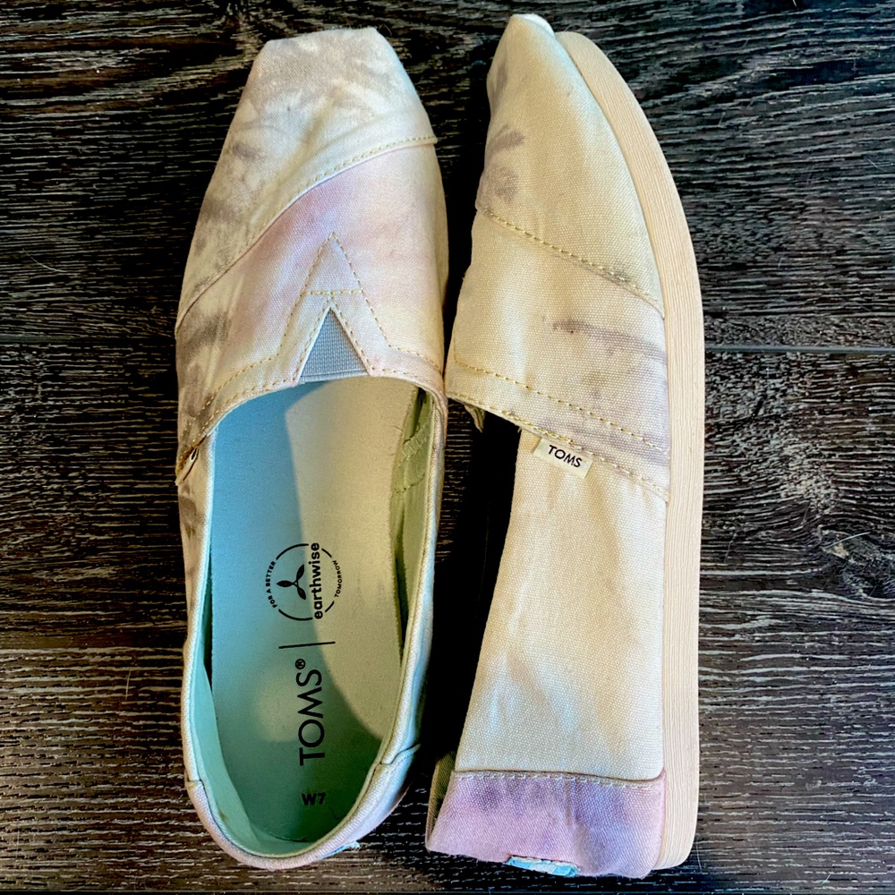 TOMS Tie Dye Alpargata Slip ons